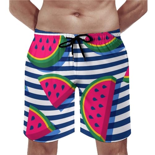 Shorts de bain homme pastèque idéal pour la plage et la piscine