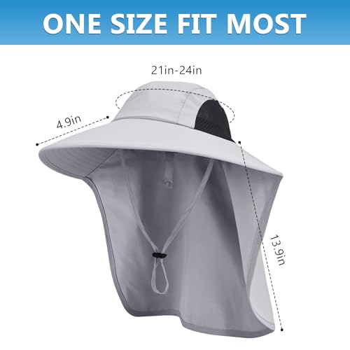 Image of Sun Hat for Men Women with Neck Flap,UPF 50+ UV Protection Fishing Hat