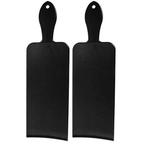 Healeved 2pièces Grand Plateau De Capillaire Plastique Pour Outils De Mèches Pour Coiffeurs Noir
