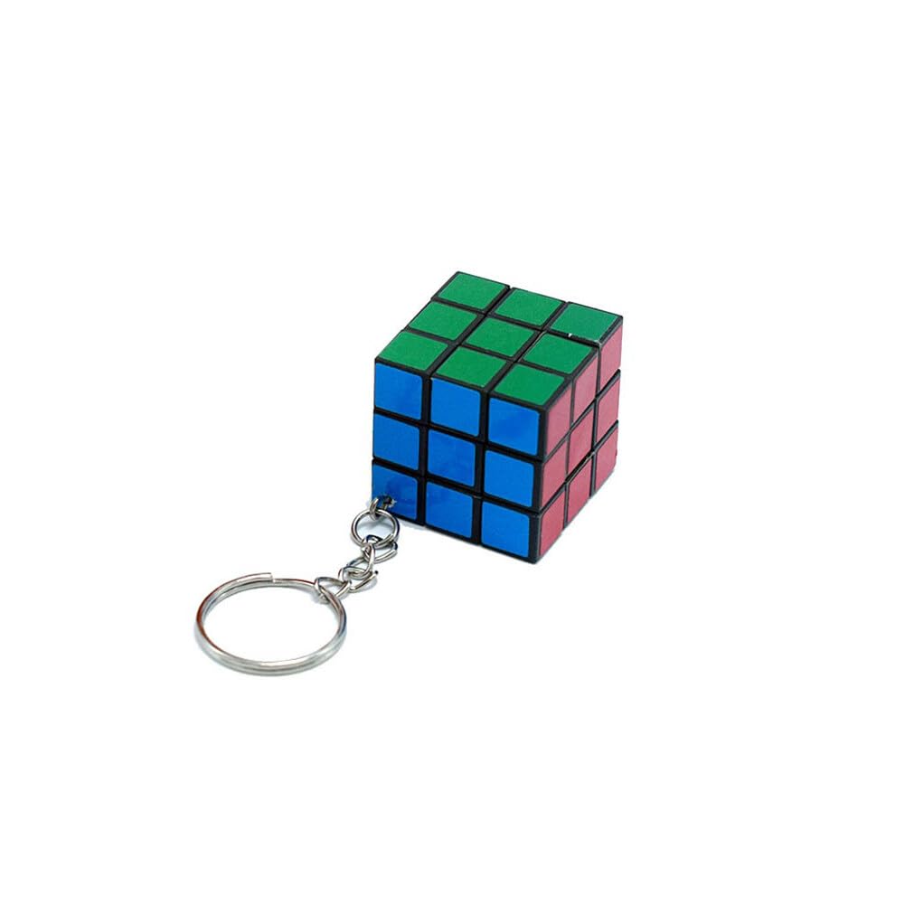 1Pc Mini 3X3 Keychain Cube Keyring Cube Stickerless Bright Speed Cube
