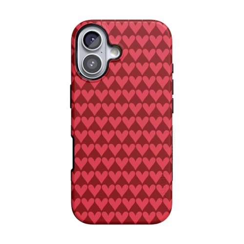 Casely iPhone 17 Case | Crazy in Love | Red Hearts | Bold Protective Design | MagSafe Compatible Design
