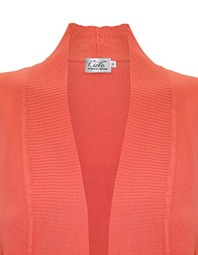 Image of Cielo Women's Solid Basic Open Front Pockets Knit Sweater Cardigan