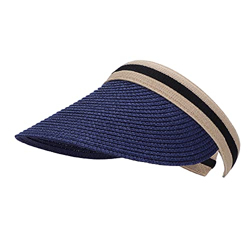 Sombreros de paja para niños con ala ancha enrollable y diseño de tapa abierta
