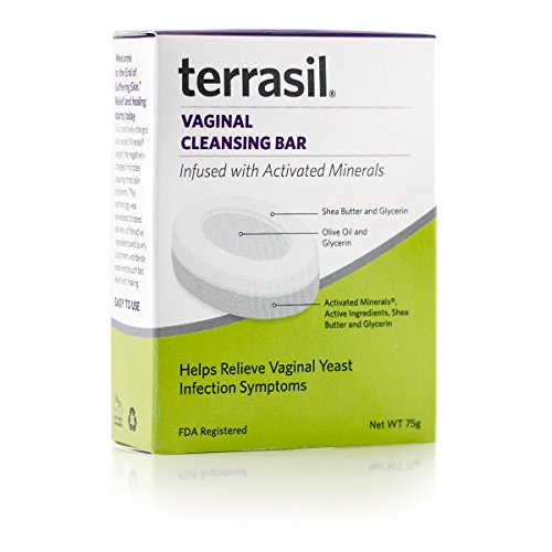 Vaginal Soap Cleansing Bar Natural Ingredients for Yeast infections Vaginal Itch Odor Irritation Soreness Burning Restores pH Balance for Women by Terrasil - 75gm Soap Bar