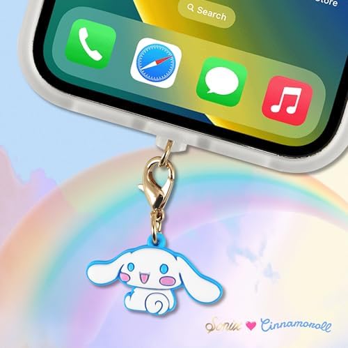 Sonix x Sanrio Dust Plugs - USB C + Lightning Compatible - Sanrio Silicone Character Charging Port Charms (3 Pack) - Hello Kitty, Cinnamoroll, Kuromi - 3