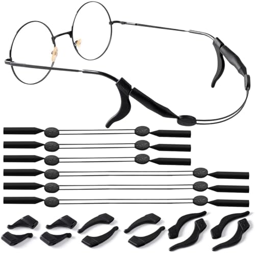 La mejor selección de Gafas y accesorios para Niño al mejor precio. 43 NIAWEA Cordón para gafas, Incluir 6 Correa para Gafas y 6 Pares Sujetador de Lentes, Retenedores de Lente Silicona de Alta Elasticidad, Alambre de Acero Blando 304, Accesorios...