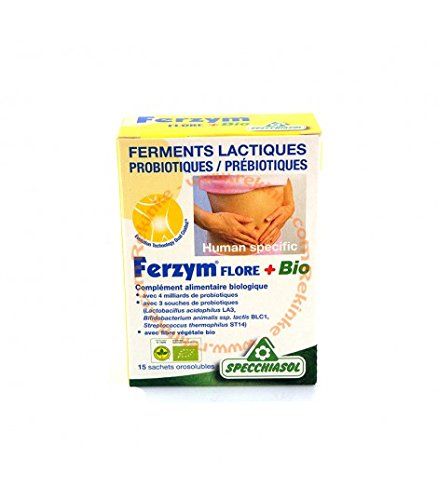 Ferzym Flore Plus Bio - Ferments Lactique - 15 Sachets Orosolubles Cover