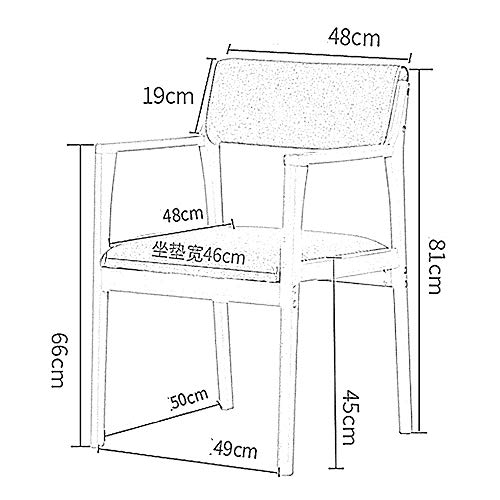 Chaise d'appoint en bois massif rétro avec coussin ventilé - 4