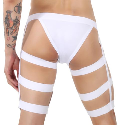 Evankin Men Sexy Thong Hollow Out Underwear G-String Jockstrap Leggings Big Pouch Lingerie2