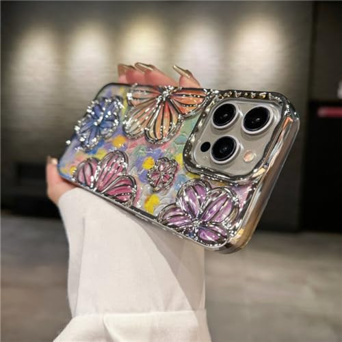 Coque iPhone 15 fleurs argent protège des rayures sans masquer l'élégance