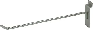 Econoco Slatwall Deluxe Hooks, 96 Pack, Chrome, 10in | Chrome metal slatwall hooks with smooth finish, heavy-duty construction for reliable product display in retail environments