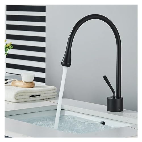 Mitigeur de lavabo design goutte d'eau noir taille S - 2