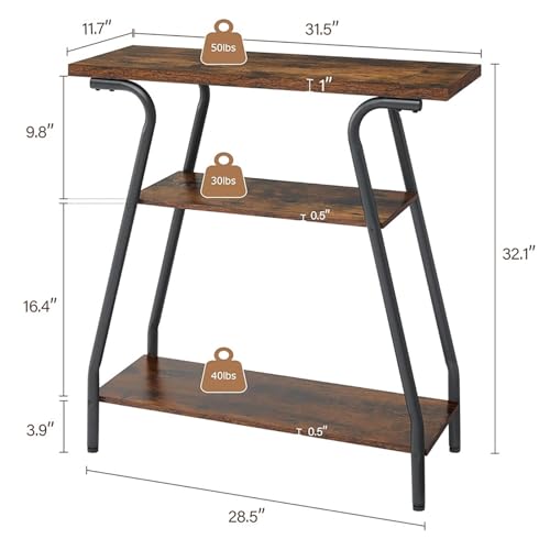 Mesa de entrada estrecha para aprovechar pasillos pequeños con 3 niveles 3