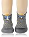 SEBELLST Baby Boy Sock Shoes Animal Rubber Sole Non-Skid Indoor Slipper Infant Boys First Walking Floor Slipper Toddler Soft Sole Cotton Breathable Lightwewight Baby Shoes (Grey rocket, 12-18 months)