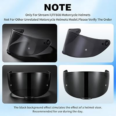 VCOROS Motorcycle Helmets Visor Shield WS-609 Full Face Helmet Visor Replacement Accessories (Black)