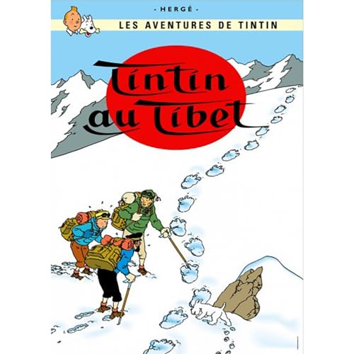 Póster Moulinsart álbum de Tintín: Tintín en el Tíbet 22190 (70x50cm)