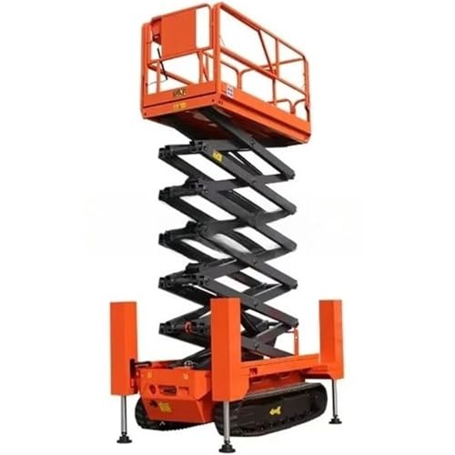 Industrial Full Electric Mobile Scissor Lift Platform, Self-Propelled Hydraulic Scissor Lift for Outdoor Aerial Operations