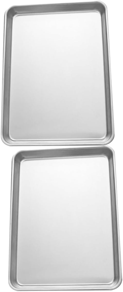 2pcs Non-stick Aluminum Alloy Baking Tray Professional Cake and Cookie Pans for Easy Baking Restaurants for Desserts and Snacks