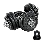 ✊ENSEMBLE COMPLET: Haltères réglables avec plaques de poids en fonte pour un entraînement de musculation complet à domicile ou en salle de sport. Poids ajustable : Cet ensemble d’haltères est 10KG/15KG/30KG; Les spécifications sont les suivantes: Sur haltere 10KG: 2 disques de 1,25kg +2 disques de 2,5kg; Sur haltere 15KG: 2 disques de 1,25kg + 4 disques de 2,5kg; Sur haltere 30KG: 4 disques de 1,25kg + 8 disques de 2,5kg; Vous pouvez choisir en fonction de vos propres besoins en matière de forme physique.