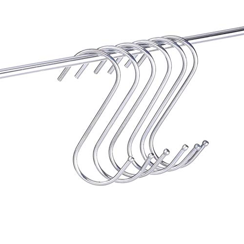 Gancho 200 PCS de 3 mm en Forma de S de Acero Inoxidable Gancho, Longitud: 9 cm