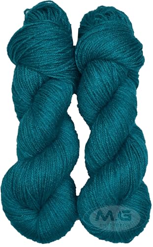 Image of M.G ENTERPRISE Knitting Yarn Wool Liza Teal 100 GMS Best Used with Knitting Needles, Crochet Needles Wool Yarn for Knitting. -EE Art-ACBE