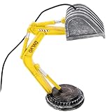 Lampe de chantier - la lampe de bureau est conçue avec une forme de pelleteuse et un style industriel, ce qui la rend décorative et exquise, décoration de salle de construction pour garçons