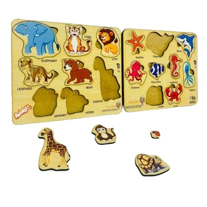 KALAM INNOVATIONS Animal & SEA Animal Wooden Combo (B0CQXC6GDB) Amazon Price History, Amazon Price Tracker