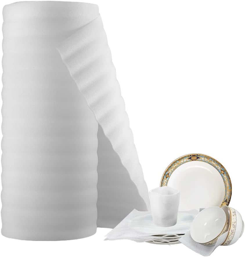 Foam Wrap Roll 11.5" x 394"(33FT) Foam Packing Roll Providing Cushion and Protection for Fragile, Wrapping Foam Packing Sheets 30CM *10M