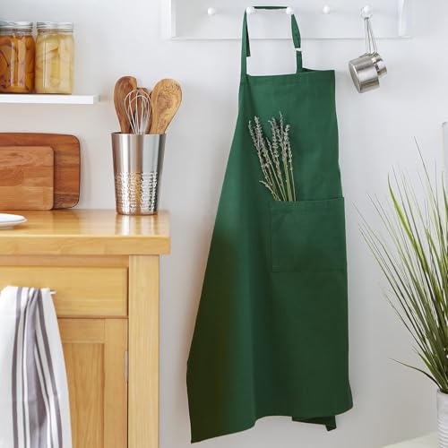 DII Verstellbare Hals- und Taillenbänder mit Vordertasche, 81,3 x 71,1 cm, Chino-Chef-Kollektion, Dunkelgrün – Ansicht 2