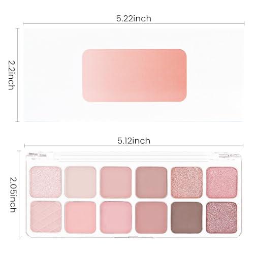 AMY'S DIARY 12-Color Pink Purple Eyeshadow Palette for Versatile Day-to-Night Looks – Blendable, Long-Lasting, and Highly Pigmented. Elevate Your Eye Makeup– Unleash Your Unique Style (07#) - Image 7