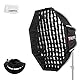KX65 25.6inch/65cm Portable Octagon Softbox Reflector with Honeycomb Grid Compatible for Godox V1 AD200 AD200Pro AD100PRO Round Head Speedlight