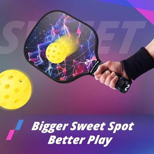 Image of niupipo Pickleball Paddles Set of 2 or 4, USAPA Approved Fiberglass Pickleball Paddle Set with Balls and Bag, Polypropylene Honeycomb Core, Lightweight Pickleball Paddles for Beginners Men Women