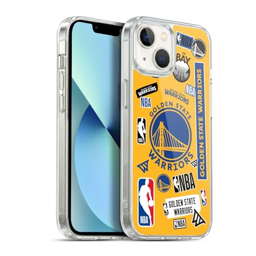 Head Case Designs sous Licence Officielle NBA Collage Autocollants Golden State Warriors Coque en Gel [Protection de Qualité Militaire] Compatible avec Apple...