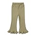 Baby Pants Toddler Girls Flared Leggings Cotton Ruffle Pants Bell Bottoms Girls Fashion Solid Color Fall (E, 6-7 Years)