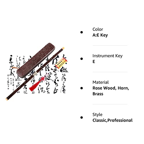 Ns Musical Professional Dizi Chinese Instrument Rosewood Dizi E Key (Nse1223125) #TOP6