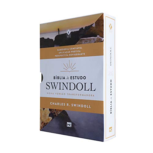 Bíblia de Estudo Swindoll: NVT - Capa Petra