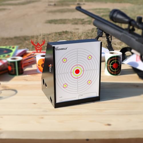 Image of Highwild BB Trap Target (Airgun Only) with 10pcs 7 inch X 9 inch Paper Targets and 2 Spinner Targets