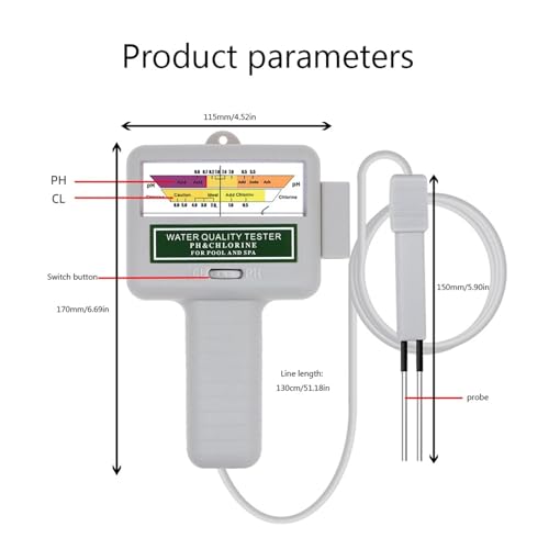 2 In 1 feX^[ PH & CL2 [^[ XC~Ov[ Xp fj^[ eX^[   o(1pcs)