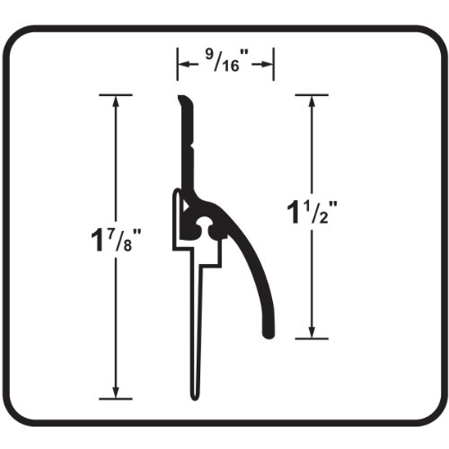 M-D Building Products 68734 1-7/8-Inch Vinyl - 36-Inch Db037 Door Sweep With Drip Cap, Bronze #TOP2