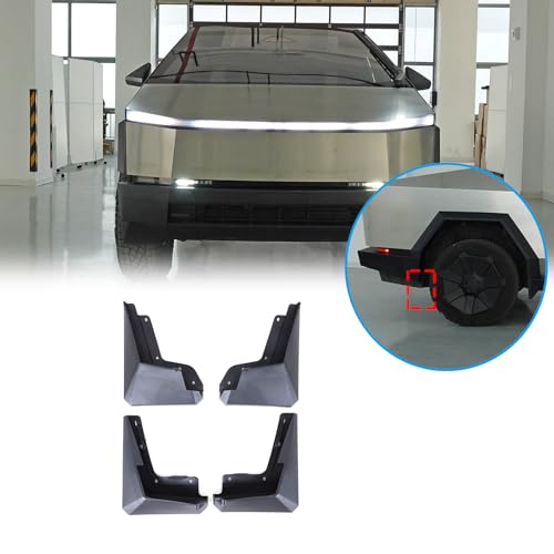 Image of Mud Flaps Compatible with Tesla Cybertruck 2024 Truck Front Rear Upgraded Mudflaps Splash Guards，Car Mud Guards Accessories