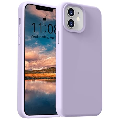ColasGalys für handyhülle iPhone 12 /iPhone 12 Pro Hülle Premium Silikon Mikrofaserfutter Schutzhülle Anti-Fingerabdruck Kratzfest Kameraschutz Stoßfest Case für iPhone 12 /iPhone 12 Pro Flieder