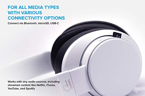 Image of Creative SXFI AIR Bluetooth and USB Headphones with Super X-Fi Audio Holography Technology, 50mm Drivers, microSD Card Reader, Touch Controls and Ambient Monitoring (Black)