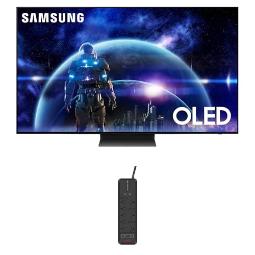 Image of Samsung QN48S90DAEXZA 48 Inch 4K OLED Smart TV with Dolby Atmos and an AudioQuest G8 8-Outlet USB-A /USB-C AC Power Surge Protector (2024)