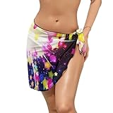 YBQLNP Estrellas De Colores Pareo Sarong Mujer Bikini Cover Up Cubiertas Falda De Gasa De Bañador Traje De Baño
