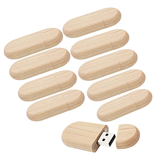 10 unidades de madera USB Flash Drive Storage Stick USB Memory Stick (USB 2.0 2GB)