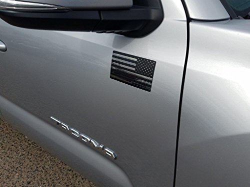 Eyecatcher Usa Flag Emblem Decal Black - 2 Pack #TOP2