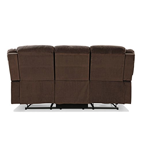 Image of Royaloak Divine Three Seater Recliner (Brown, Fabric)