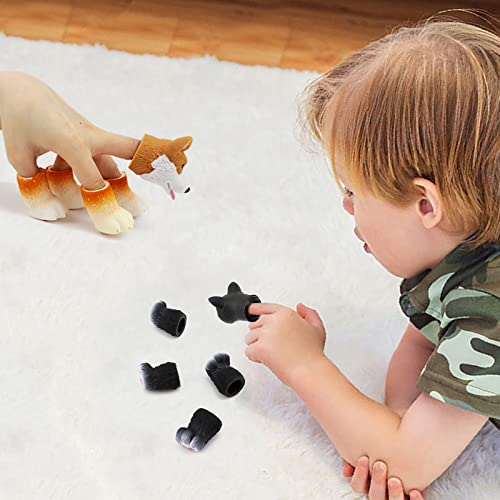 Mimidou Cute Animal Finger Puppets Toys 5 Set, Panda, Squirrel, Cat, Shiba Inu, Pug, Role-Telling Animal Puppets, An Excellent Gift For Kids. #TOP5