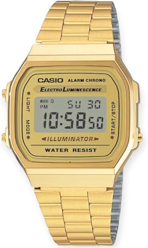 UBOON A168WG-9A es un Reloj de Pulsera Digital clásico, Conocido por su diseño Retro y Durabilidad.