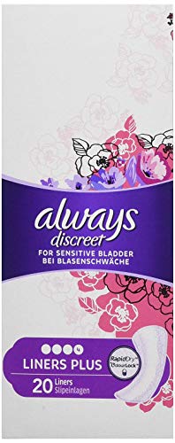 Always-Discreet-Incontinence-Liners-Women-80-High-Absorbency-Liners-20-x-4-Packs-Thin-and-Flexible-Long-Liners-Discreet-Incontinence-Liners-Women-Normal-96-Liners-24-x-4-Packs